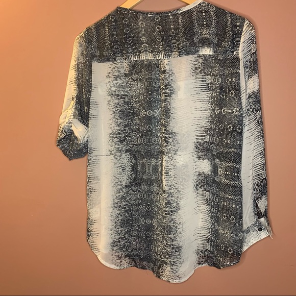 NWOT L/S Chiffon Blouse - Picture 3 of 6